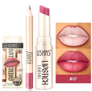 LIPSTICK 2 in 1 set lip liner Make up for women's
